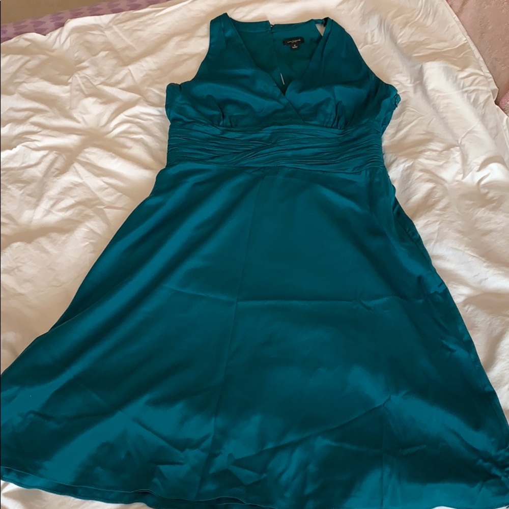 Teal green Ann Taylor cocktail dress